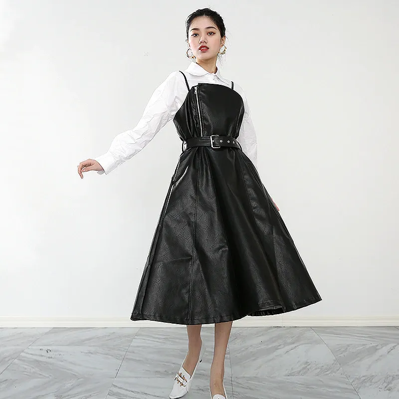 Musset Vegan Leather Dress by Marigold Shadows sold by Deluxxie product image thumbnail 2