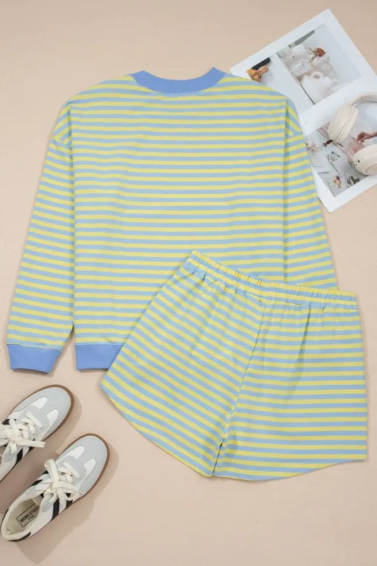 Stripe Colorblock Pullover & Pull-On Shorts Set sold by Deluxxie product image thumbnail 3