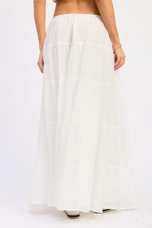 TIERED MAXI SKIRT WITH CHARM sold by Deluxxie product image thumbnail 5