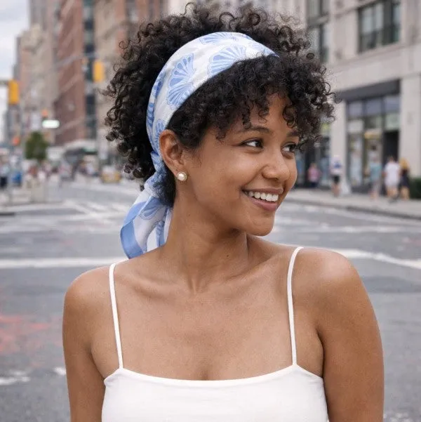 Coastal Breeze Shell Print Scarf – Classic Square sold by Deluxxie product image thumbnail 4