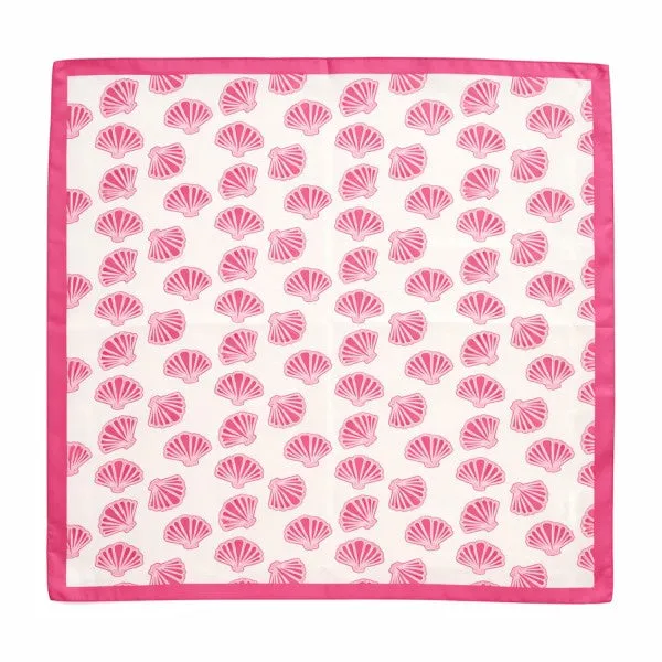 Coastal Breeze Shell Print Scarf – Classic Square sold by Deluxxie product image thumbnail 2