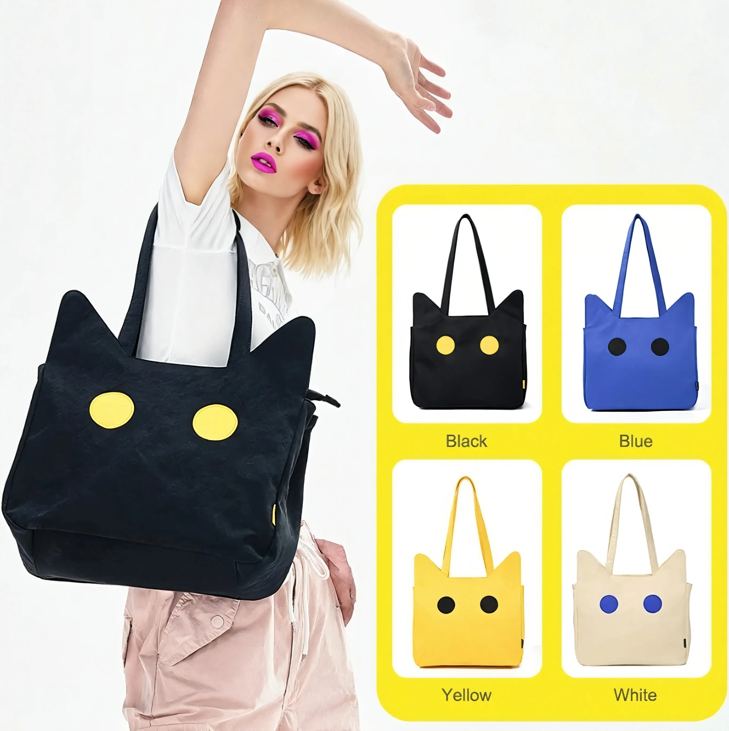 Catitude Tote Bag sold by Deluxxie product image thumbnail 2