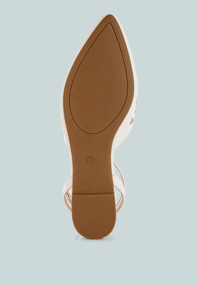 Metallic Eyelet Detail Flat Sandals by RAG sold by Deluxxie product image thumbnail 5