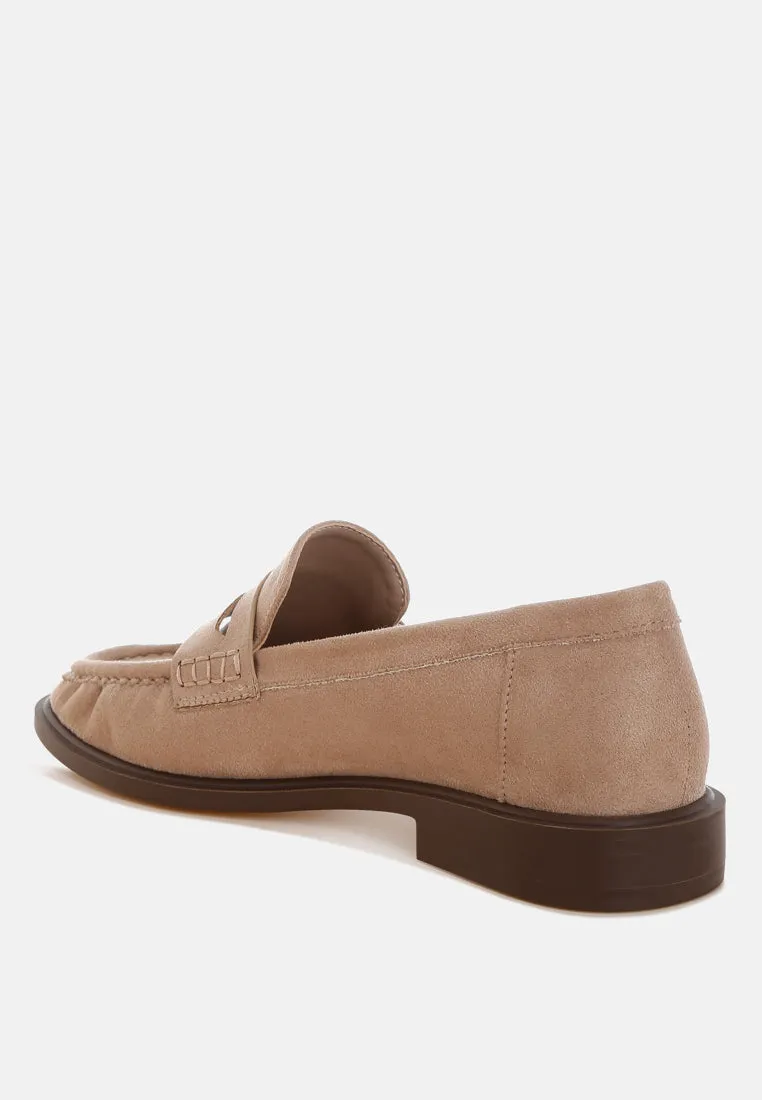 Fhalko Penny Strap Low Block Heel Loafers sold by Deluxxie product image thumbnail 3