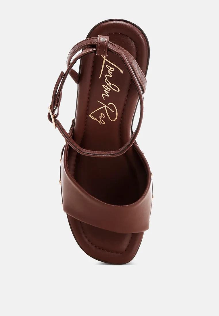 Colada Ankle Strap Studded Wedges sold by Deluxxie product image thumbnail 5