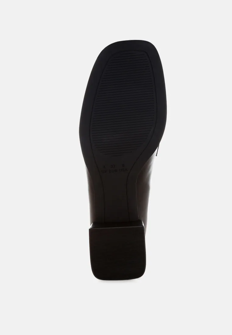 Sutapa Penny Strap Flared Block Heel Loafers sold by Deluxxie product image thumbnail 5