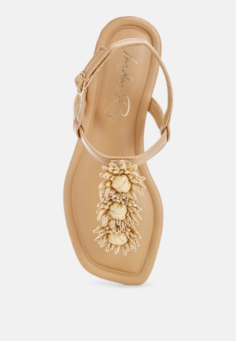 Salwa Floral Applique Thong Sandals sold by Deluxxie product image thumbnail 4