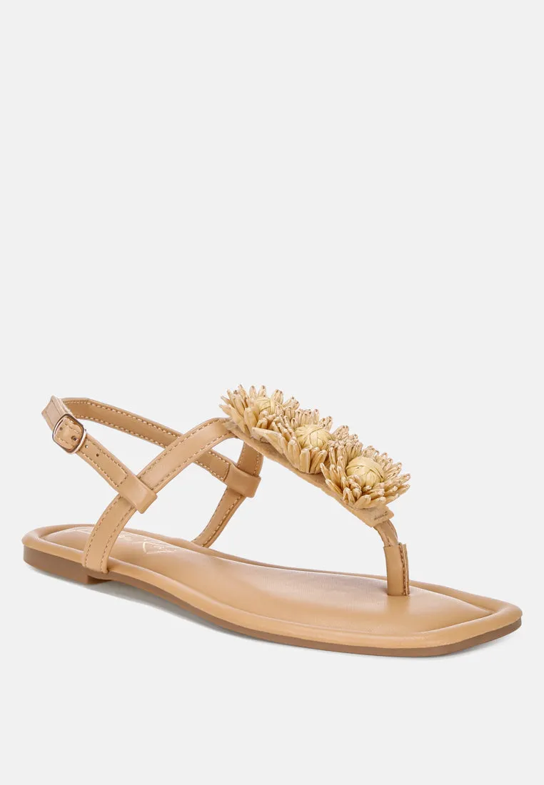 Salwa Floral Applique Thong Sandals sold by Deluxxie product image thumbnail 2