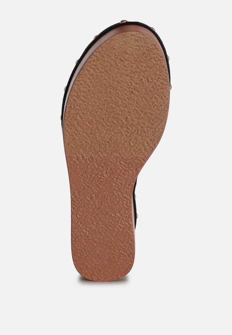 Zorya Stud Embellished Wedge Heels sold by Deluxxie product image thumbnail 5
