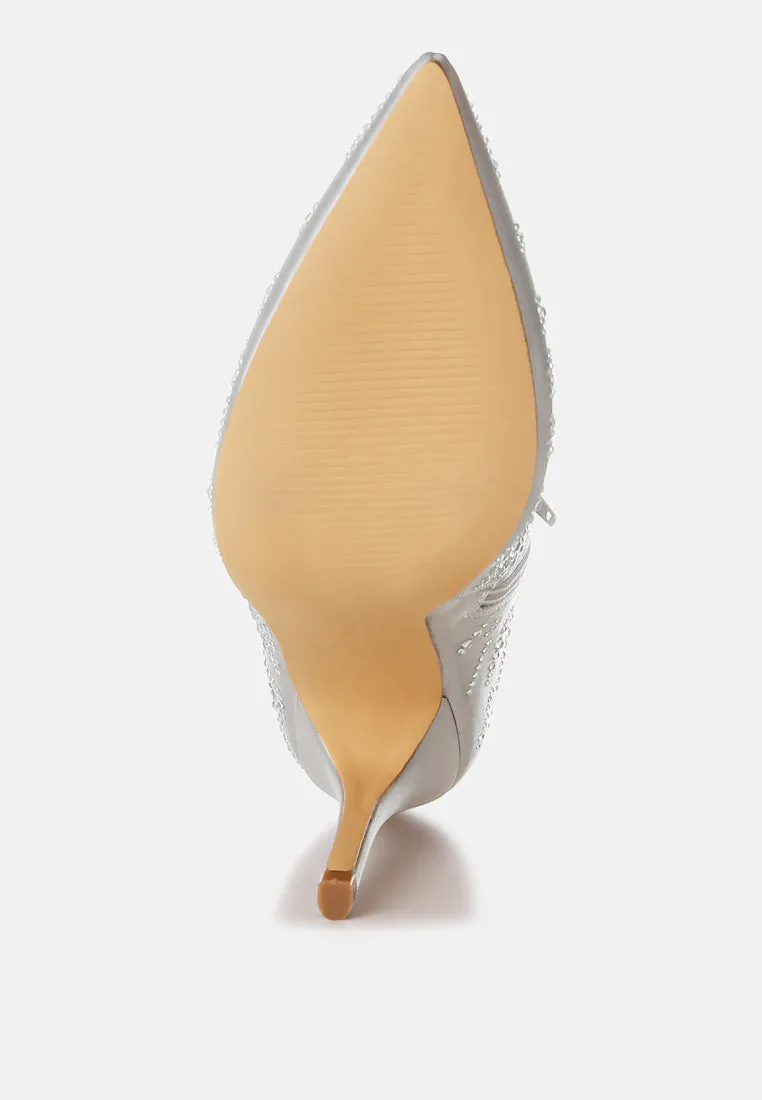 Satin Rhinestone Ankle Party Boots
by RAG sold by Deluxxie product image thumbnail 5