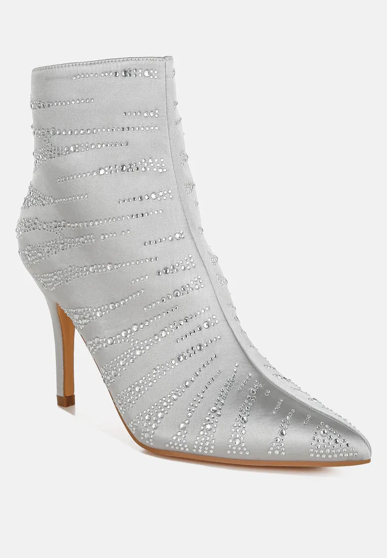 Satin Rhinestone Ankle Party Boots
by RAG sold by Deluxxie product image thumbnail 2