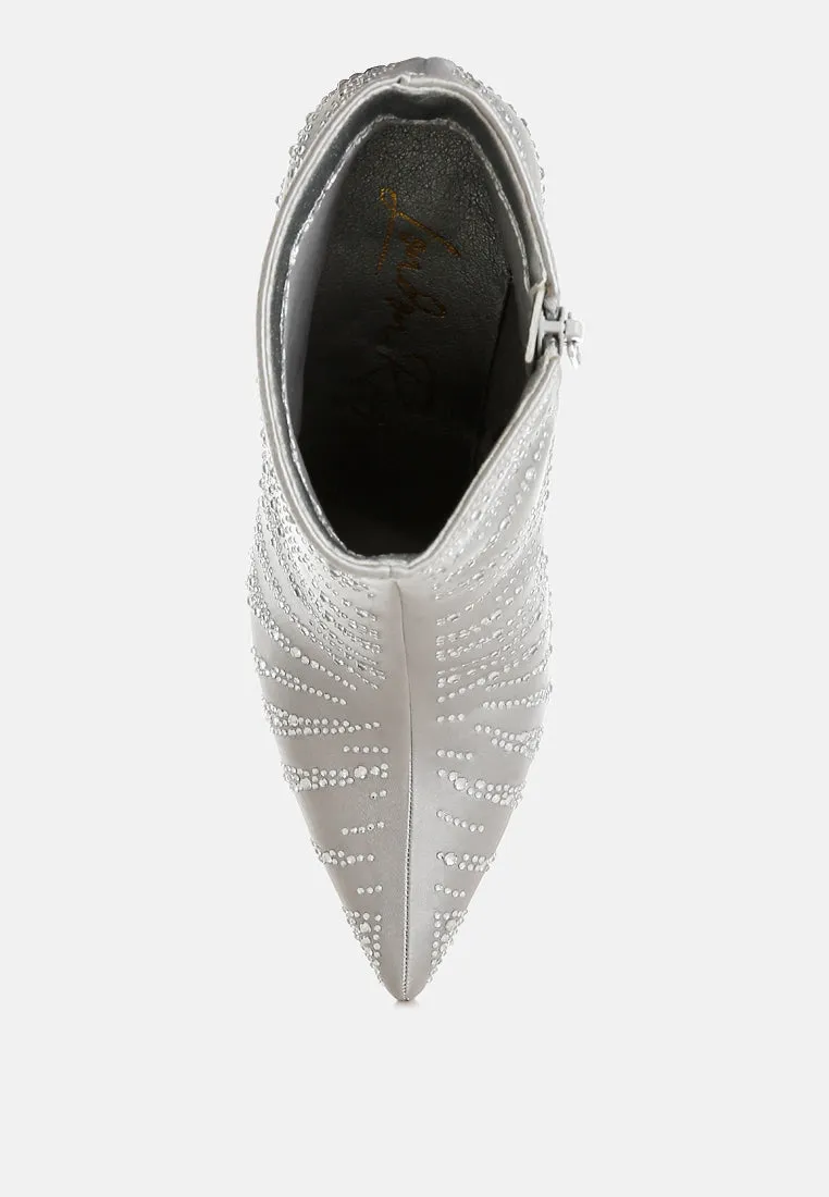 Satin Rhinestone Ankle Party Boots
by RAG sold by Deluxxie product image thumbnail 4