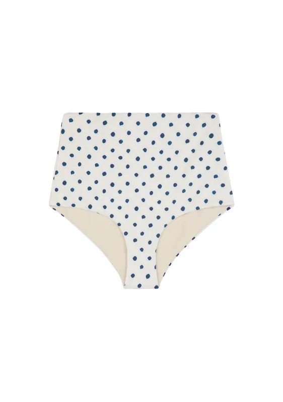 Marco Bottom | Cream Polka Navy made by Fella