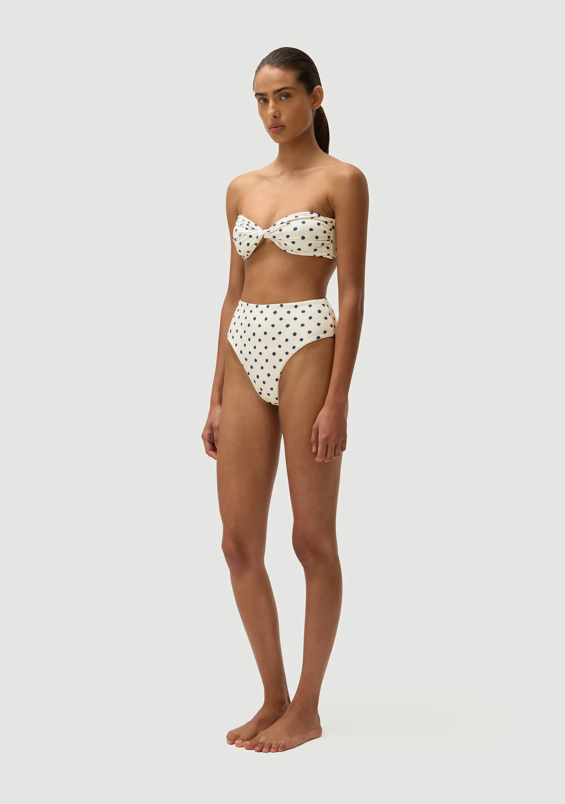 Brian Bottom | Cream Polka Navy sold by Fella product image thumbnail 3