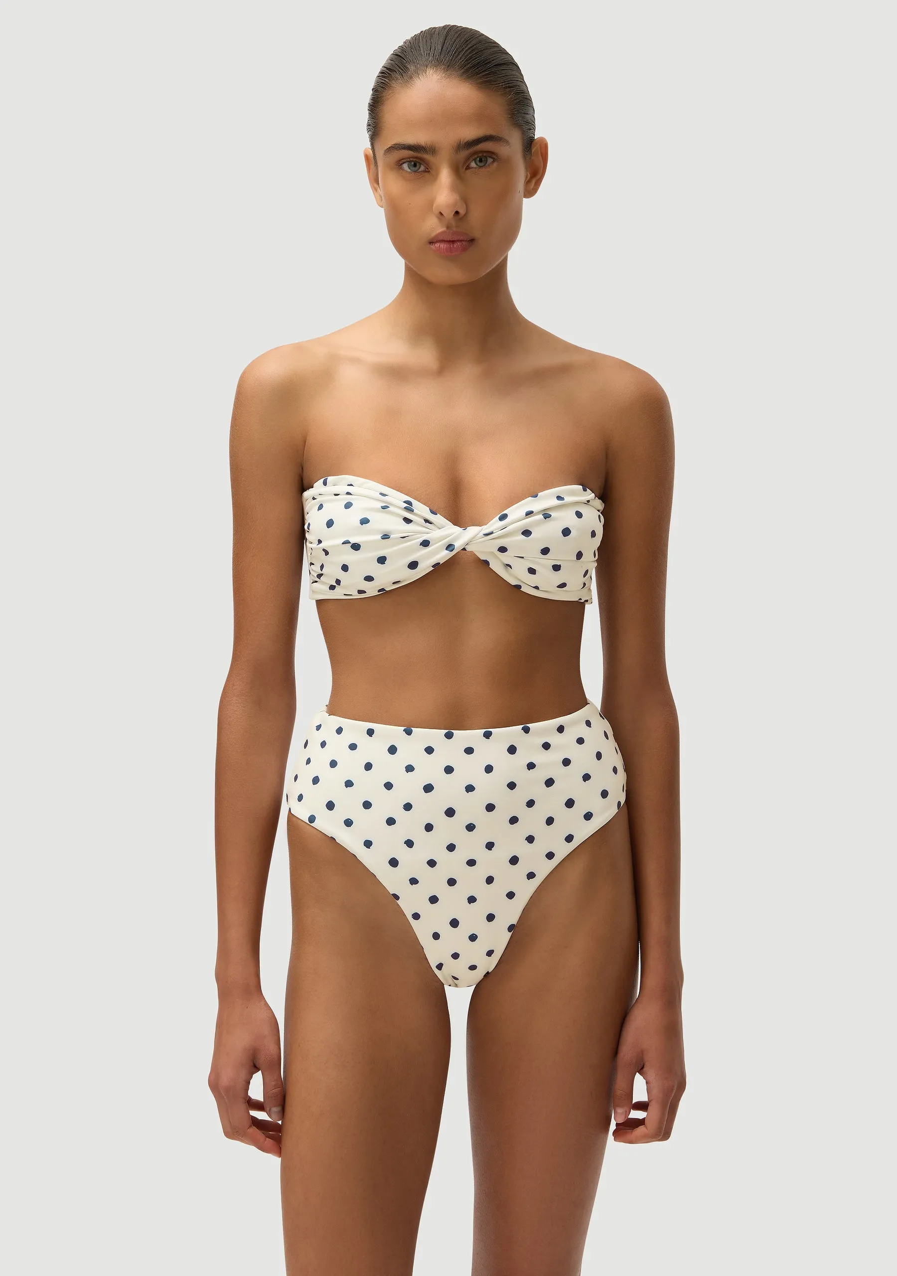 Brian Bottom | Cream Polka Navy sold by Fella product image thumbnail 4