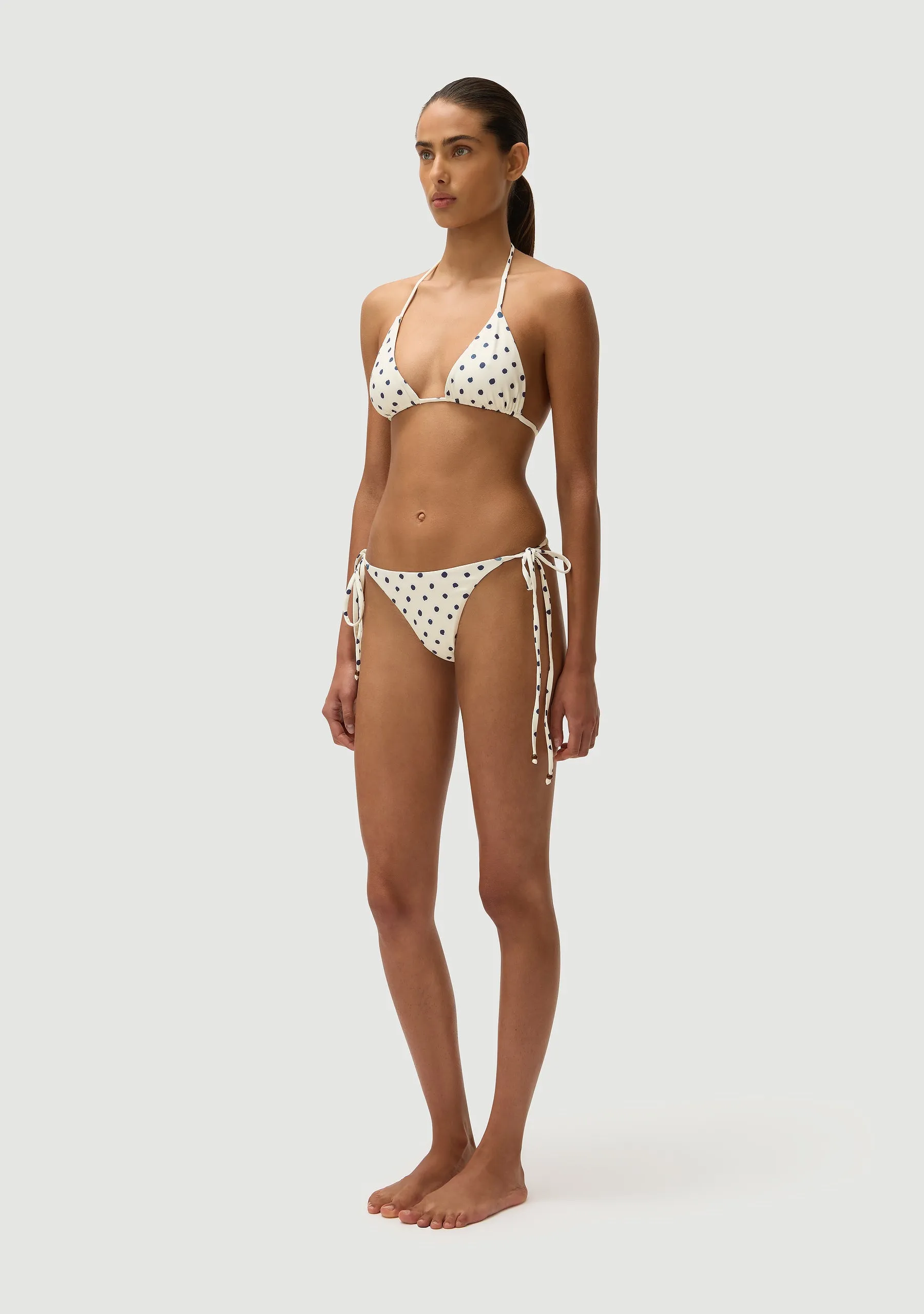 Marcus Bottom | Cream Polka Navy sold by Fella product image thumbnail 3