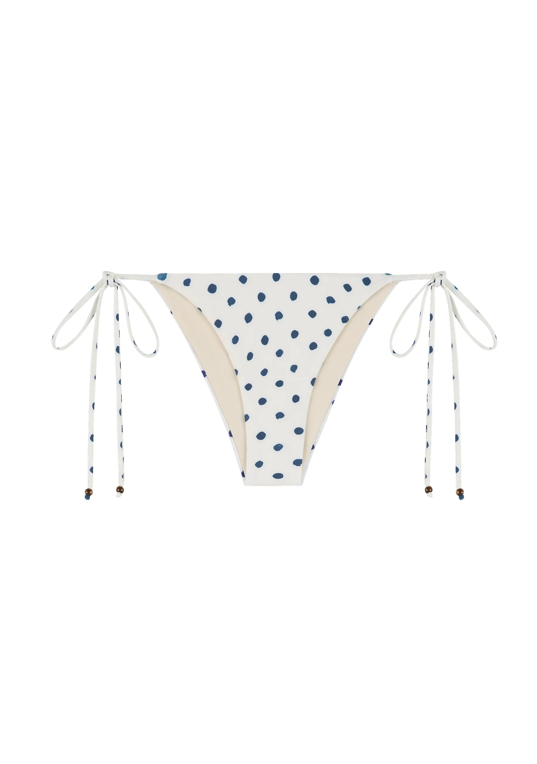 Marcus Bottom | Cream Polka Navy sold by Fella