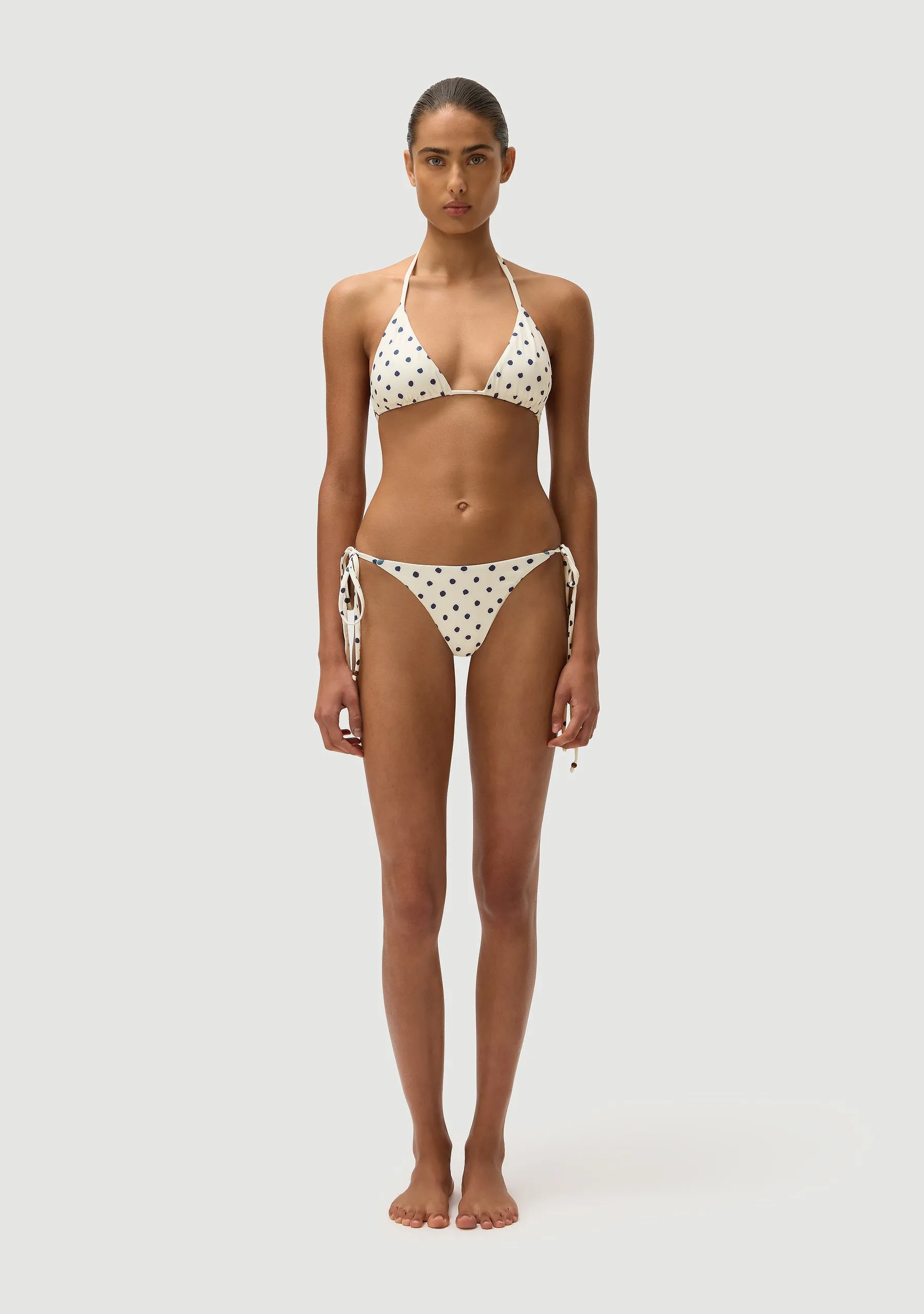 Marcus Bottom | Cream Polka Navy sold by Fella product image thumbnail 2