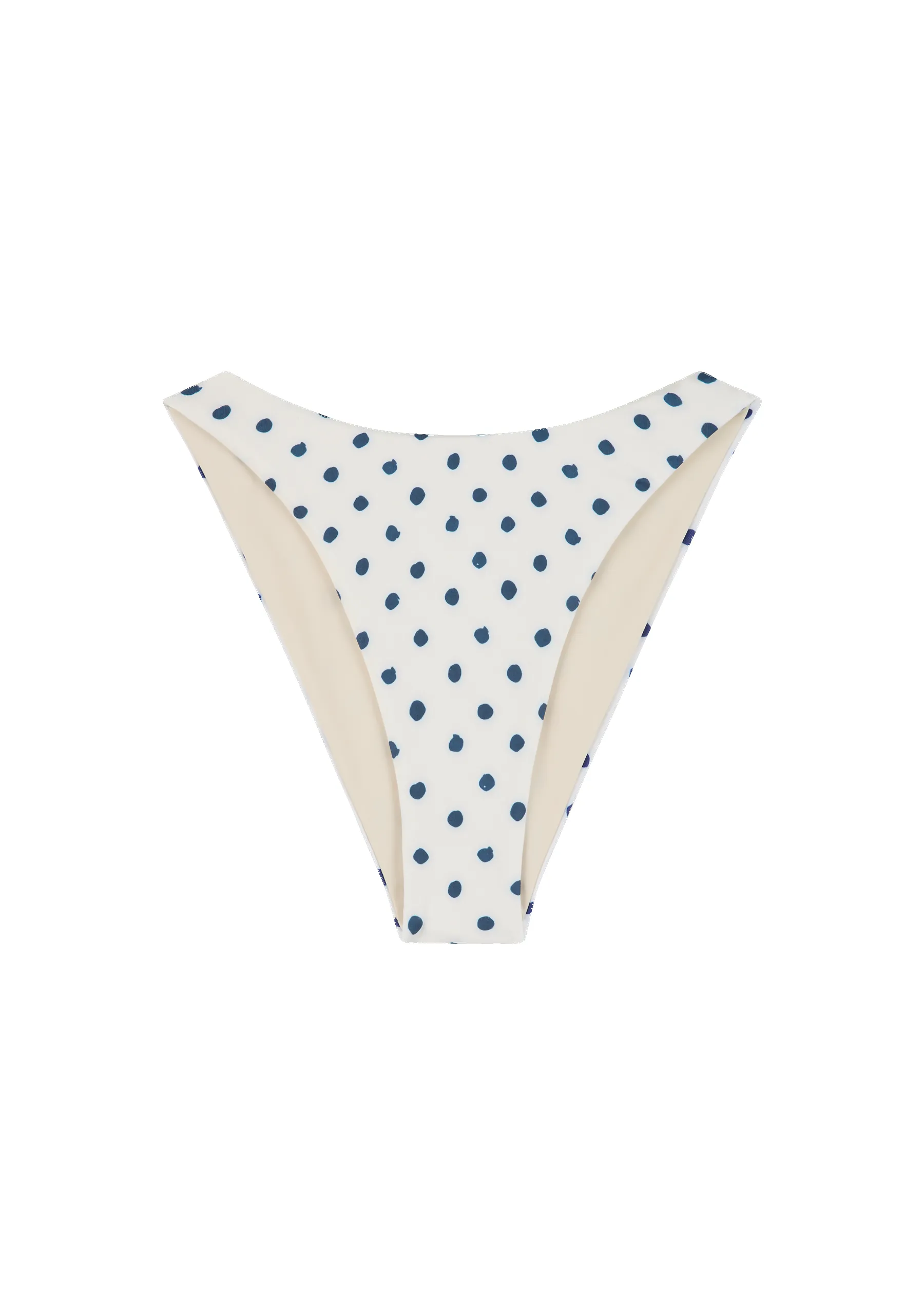 Elvis Bottom |Cream Polka Navy sold by Fella