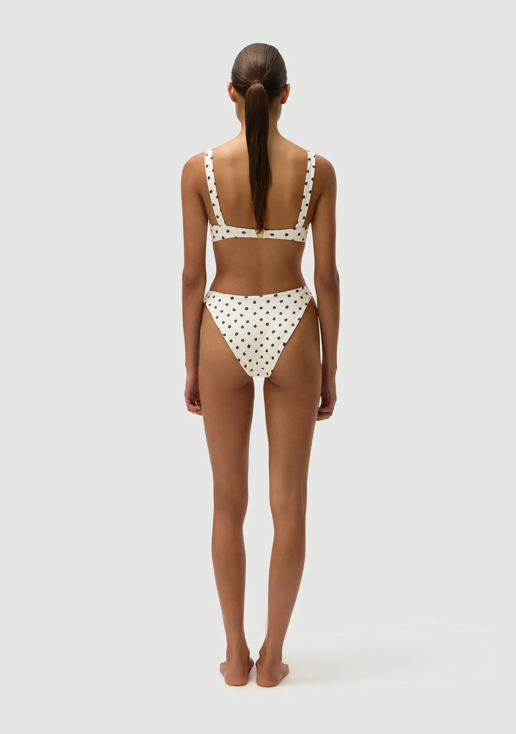 Elvis Bottom |Cream Polka Navy sold by Fella product image thumbnail 5