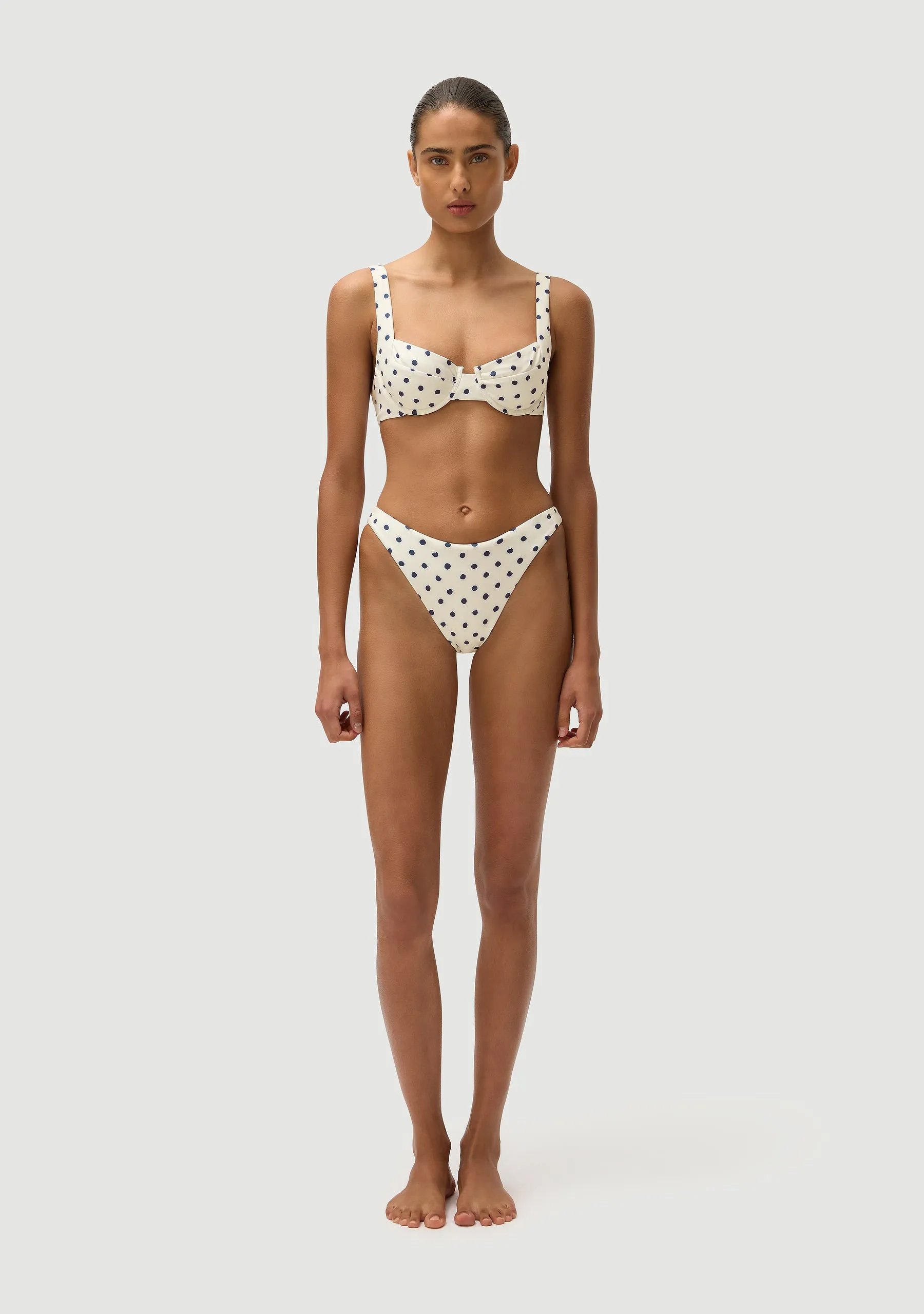 Elvis Bottom |Cream Polka Navy sold by Fella product image thumbnail 2