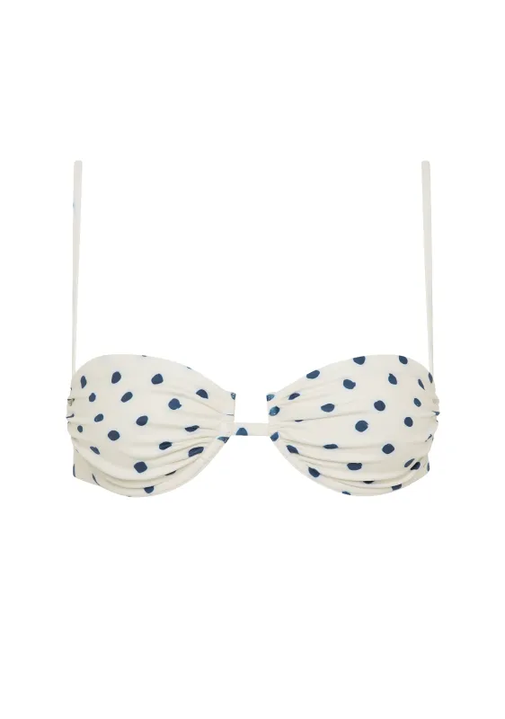Gabriel Top |Cream Polka Navy made by Fella
