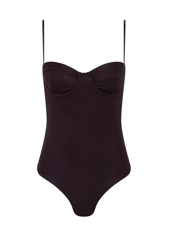 Dolce Full Piece | Wine Polka Noir made by Fella