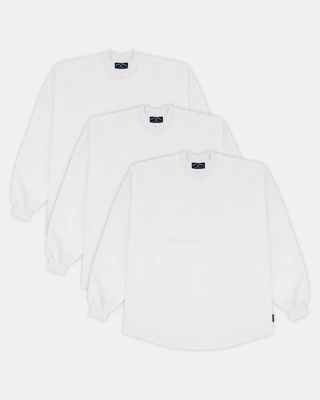 White Core 3-Pack Spirit Jersey® Bundle made by Spirit Jersey