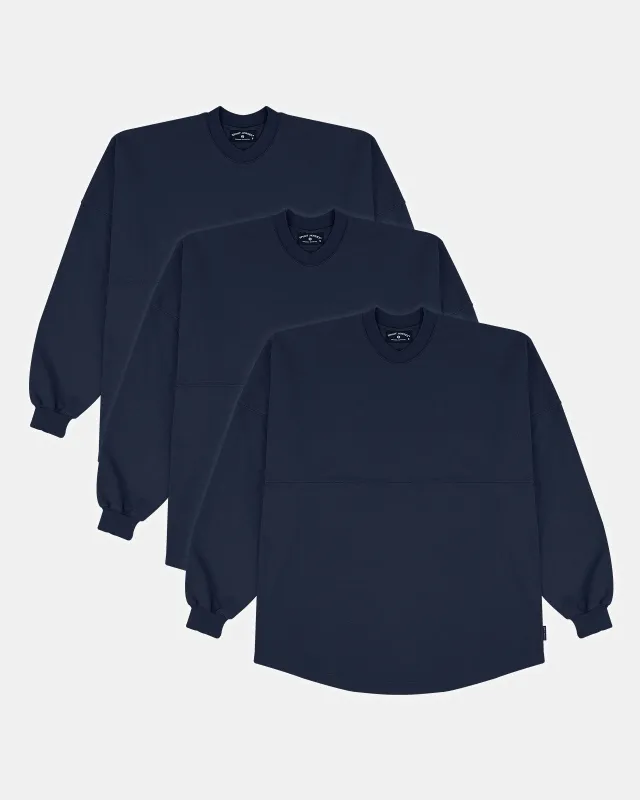 Deep Indigo Core 3-Pack Spirit Jersey® Bundle sold by Spirit Jersey