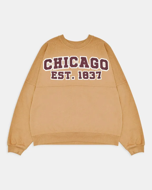 Chicago Est 1837 Crew Neck Sweatshirt sold by Spirit Jersey