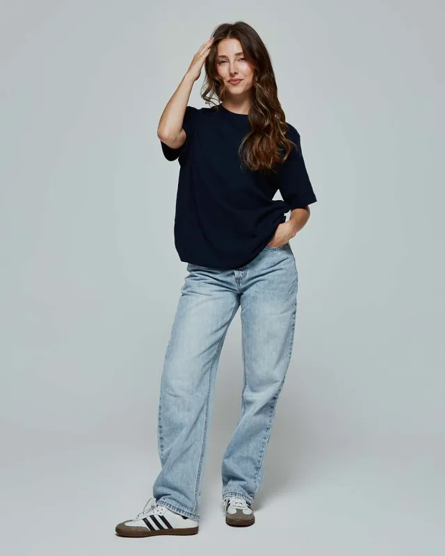 Everyday Short Sleeve Basic Tee in Deep Indigo sold by Spirit Jersey