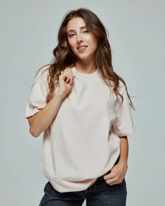 Everyday Short Sleeve Basic Tee in Soft Pearl sold by Spirit Jersey