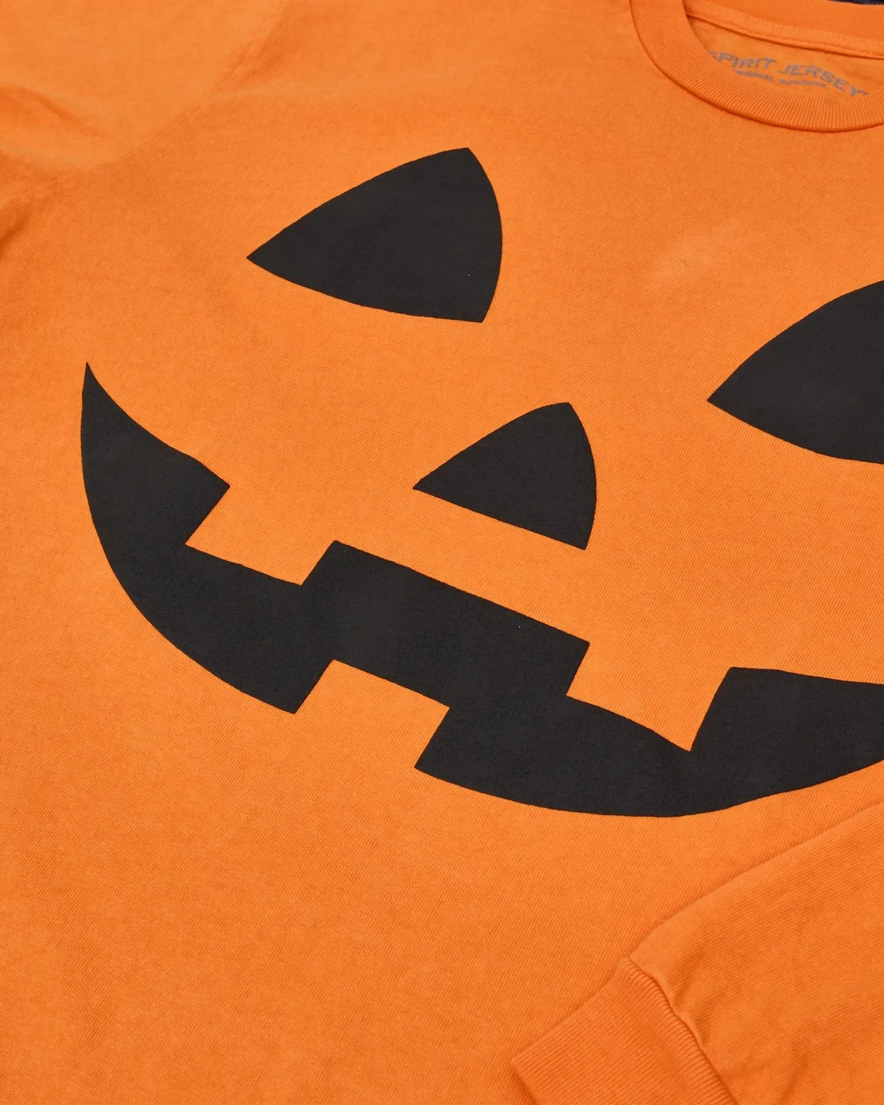 Jack-o'-lantern Good Spirit Crew Long Sleeve Graphic Tee sold by Spirit Jersey product image thumbnail 2