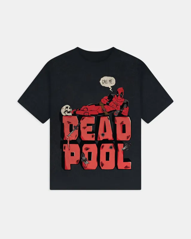 Marvel Deadpool "Call Me" Relaxed Tee made by Spirit Jersey