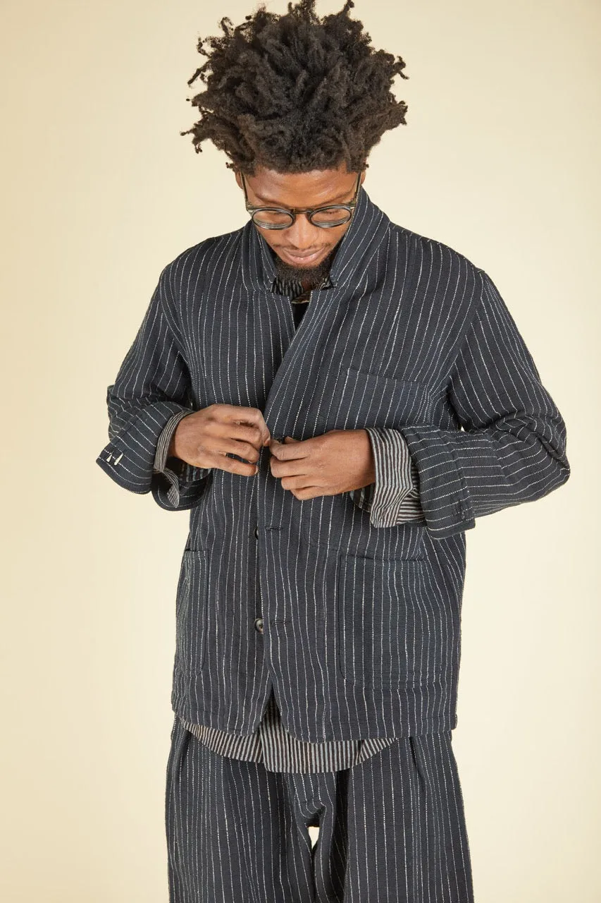 STUDY JACKET dark indigo/ecru sold by Indi and Ash