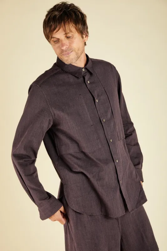 OG44 MATTY SHIRT plum/iron made by Indi and Ash