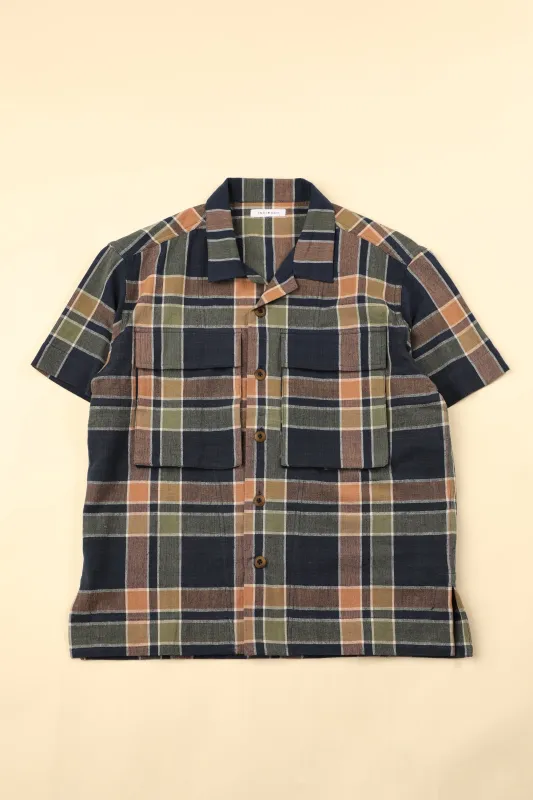 BIG POCKET SHIRT JACKET indigo/kutch/od green made by Indi and Ash