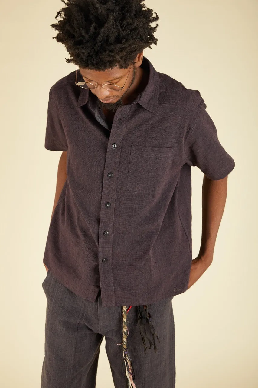 MARC SHIRT plum/iron end-on-end sold by Indi and Ash product image thumbnail 2