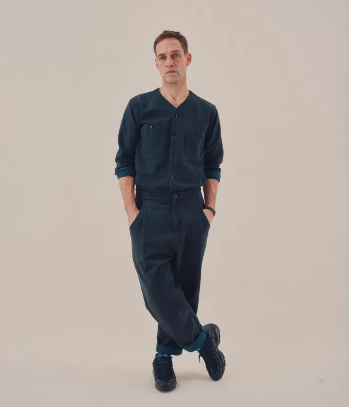 NICO PANT iron/indigo denim made by Indi and Ash