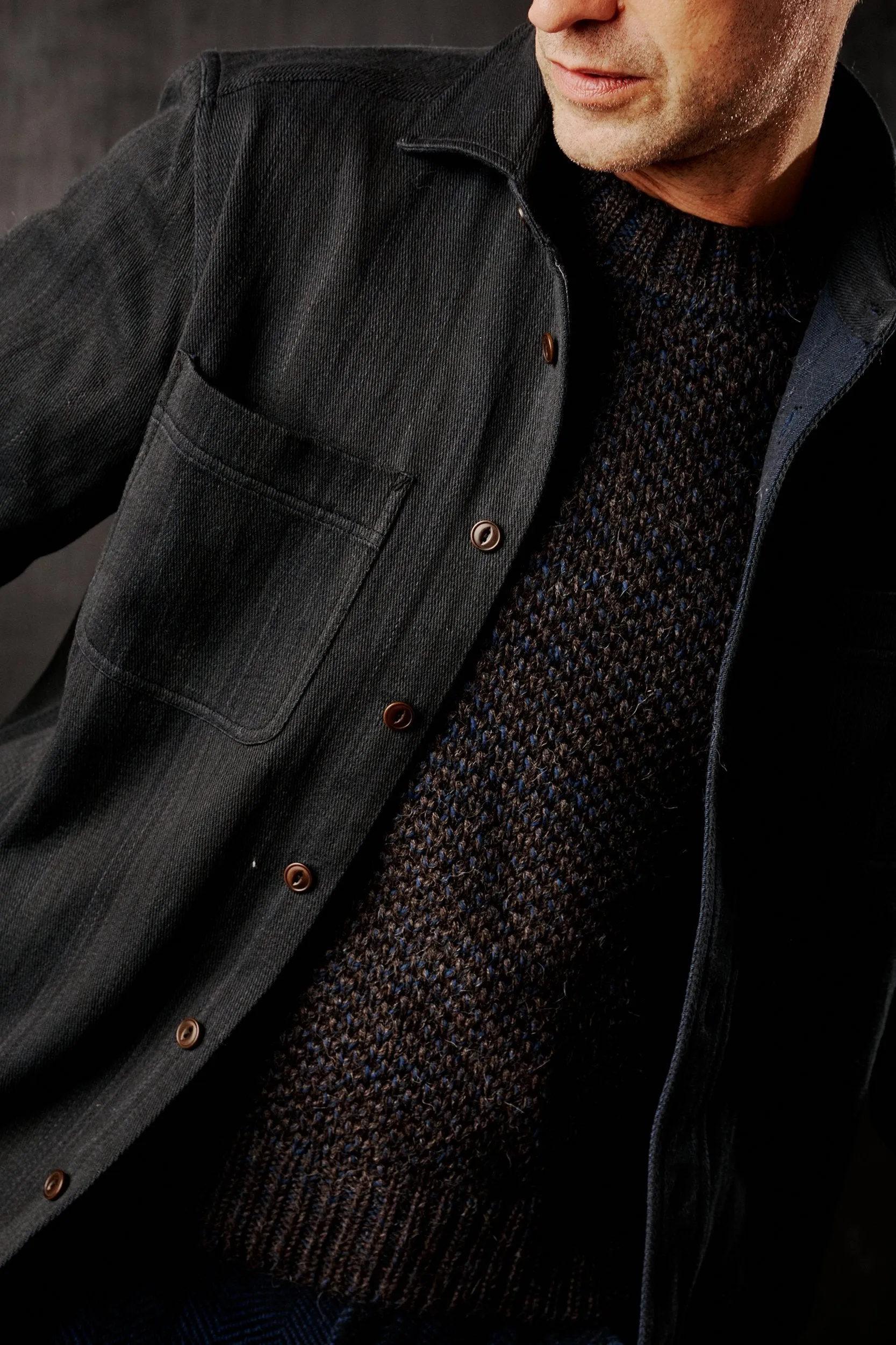 AMES WORKSHIRT iron/indigo denim sold by Indi and Ash product image thumbnail 5