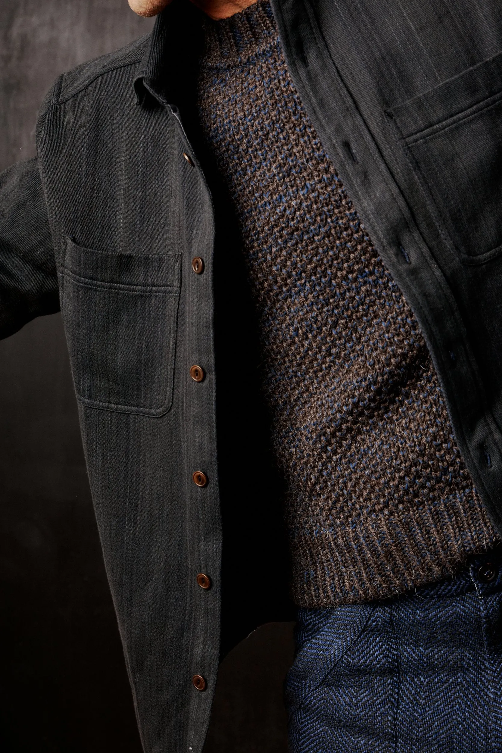 AMES WORKSHIRT iron/indigo denim sold by Indi and Ash product image thumbnail 4