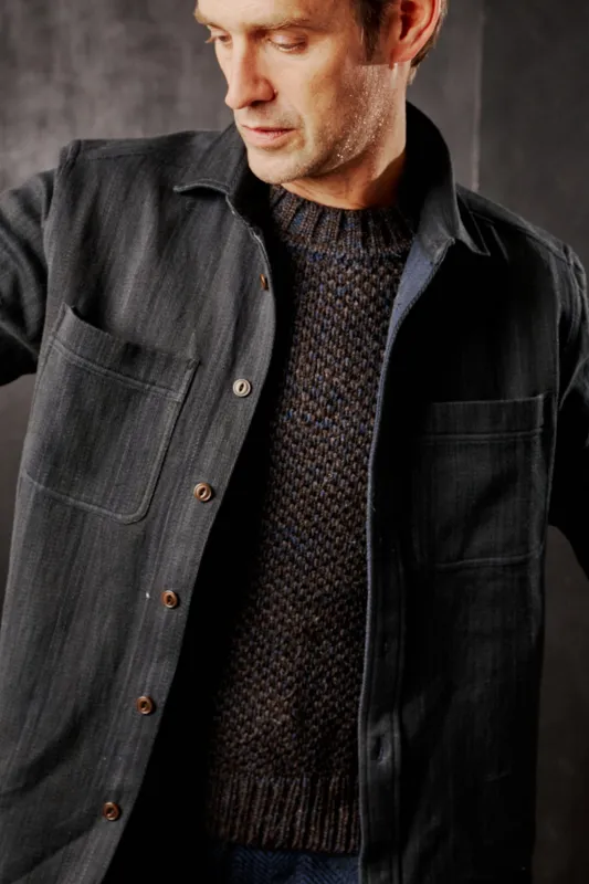 AMES WORKSHIRT iron/indigo denim made by Indi and Ash