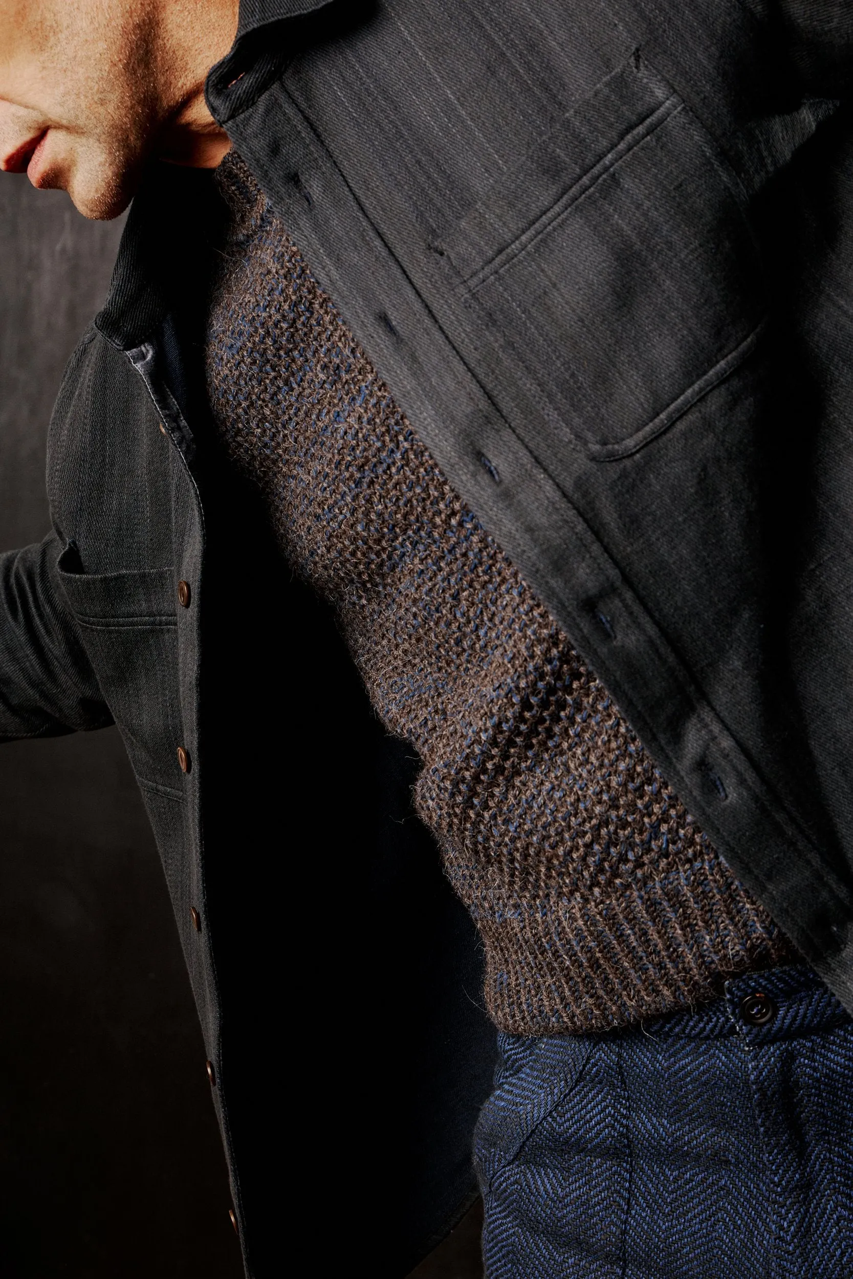 AMES WORKSHIRT iron/indigo denim sold by Indi and Ash product image thumbnail 3