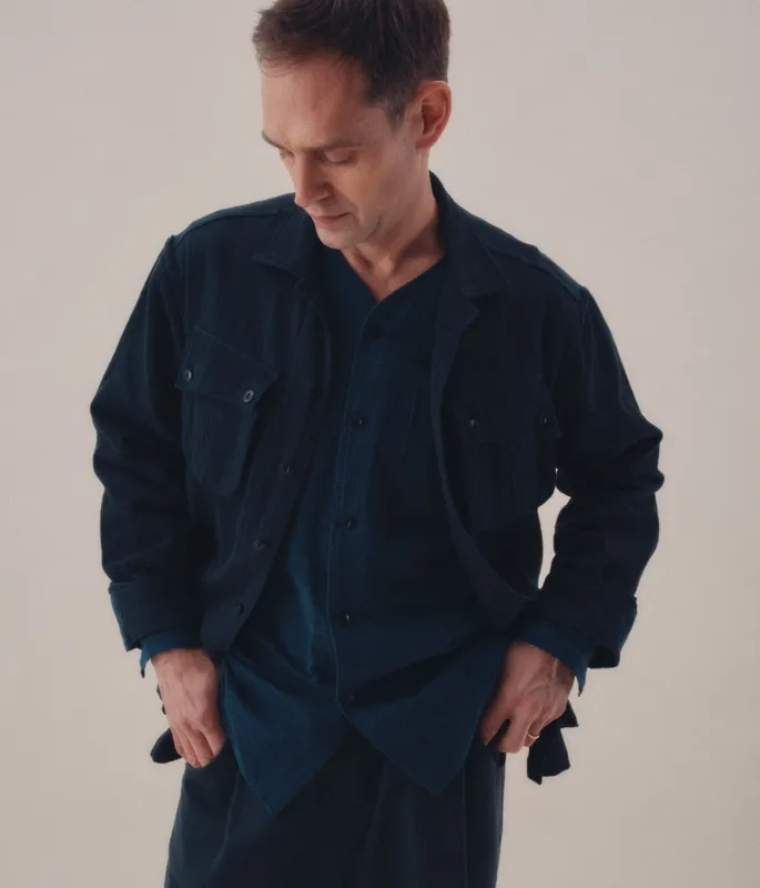 DANI 4 POCKET JACKET iron/indigo denim made by Indi and Ash