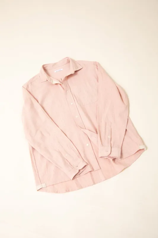 LS MATTY SHIRT sappanwood pink kala cotton made by Indi and Ash