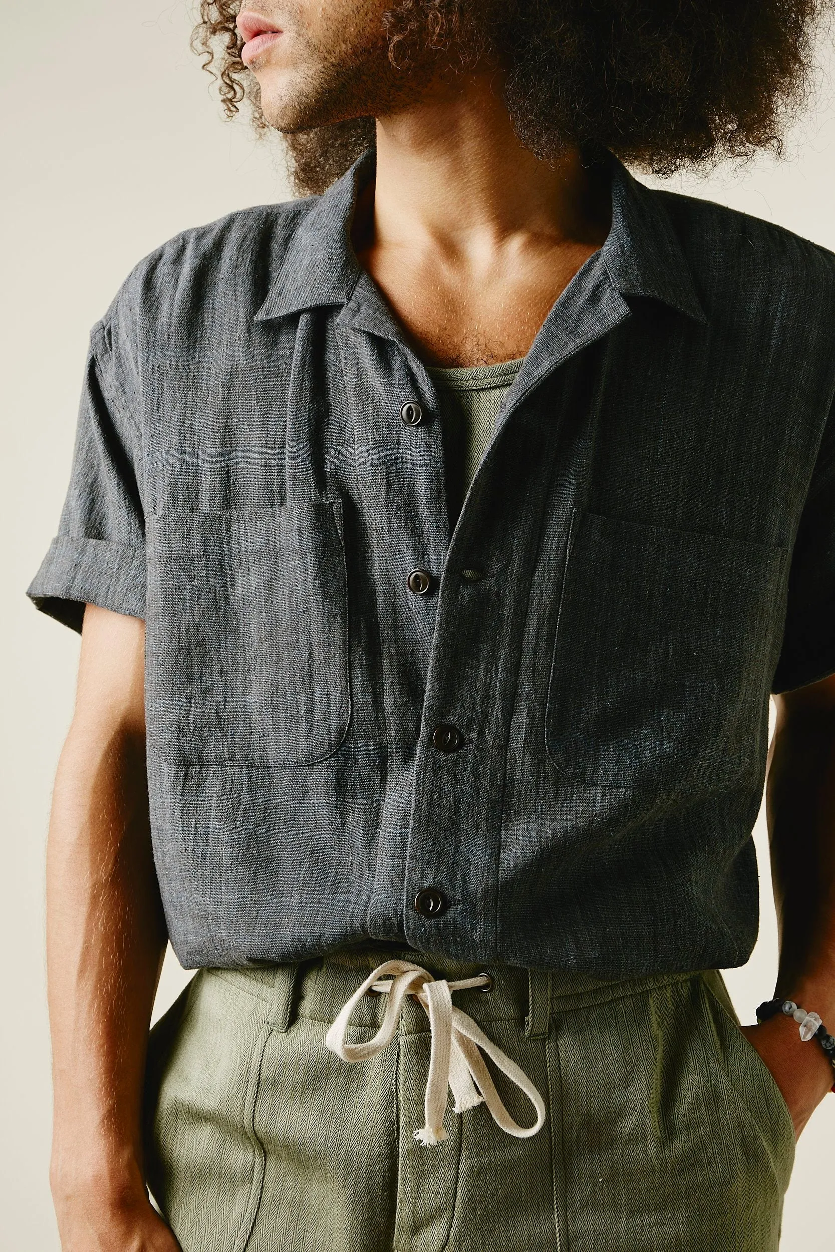 LAKE CAMP SHIRT iron/indigo sold by Indi and Ash product image thumbnail 3