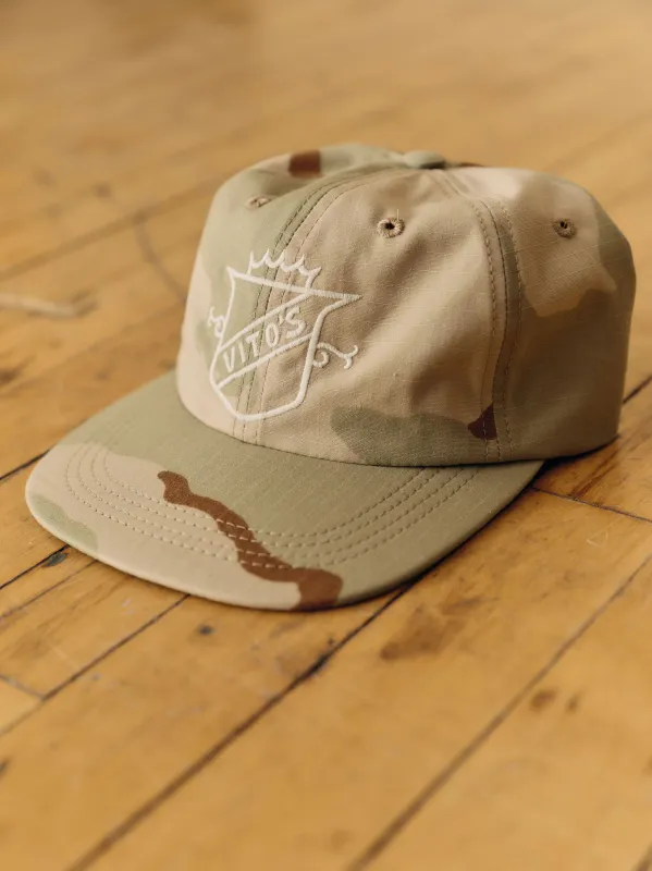 Camo Crest Cap made by Vito's New York