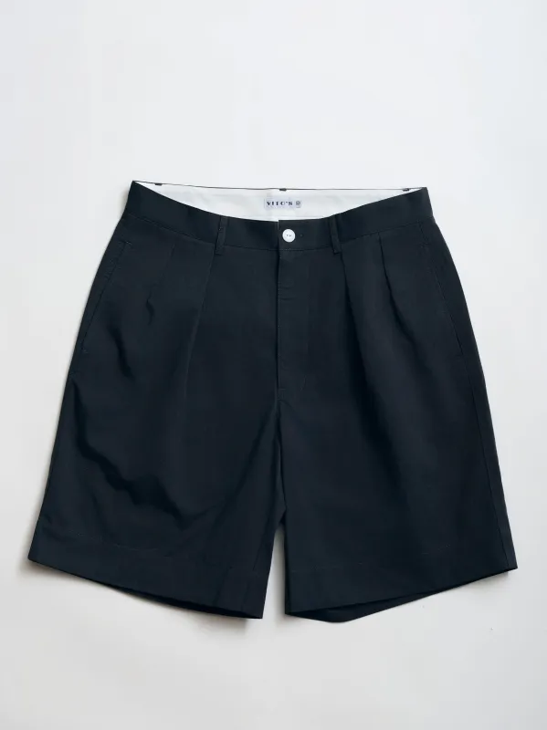 Cotton Linen Pleated Shorts made by Vito's New York