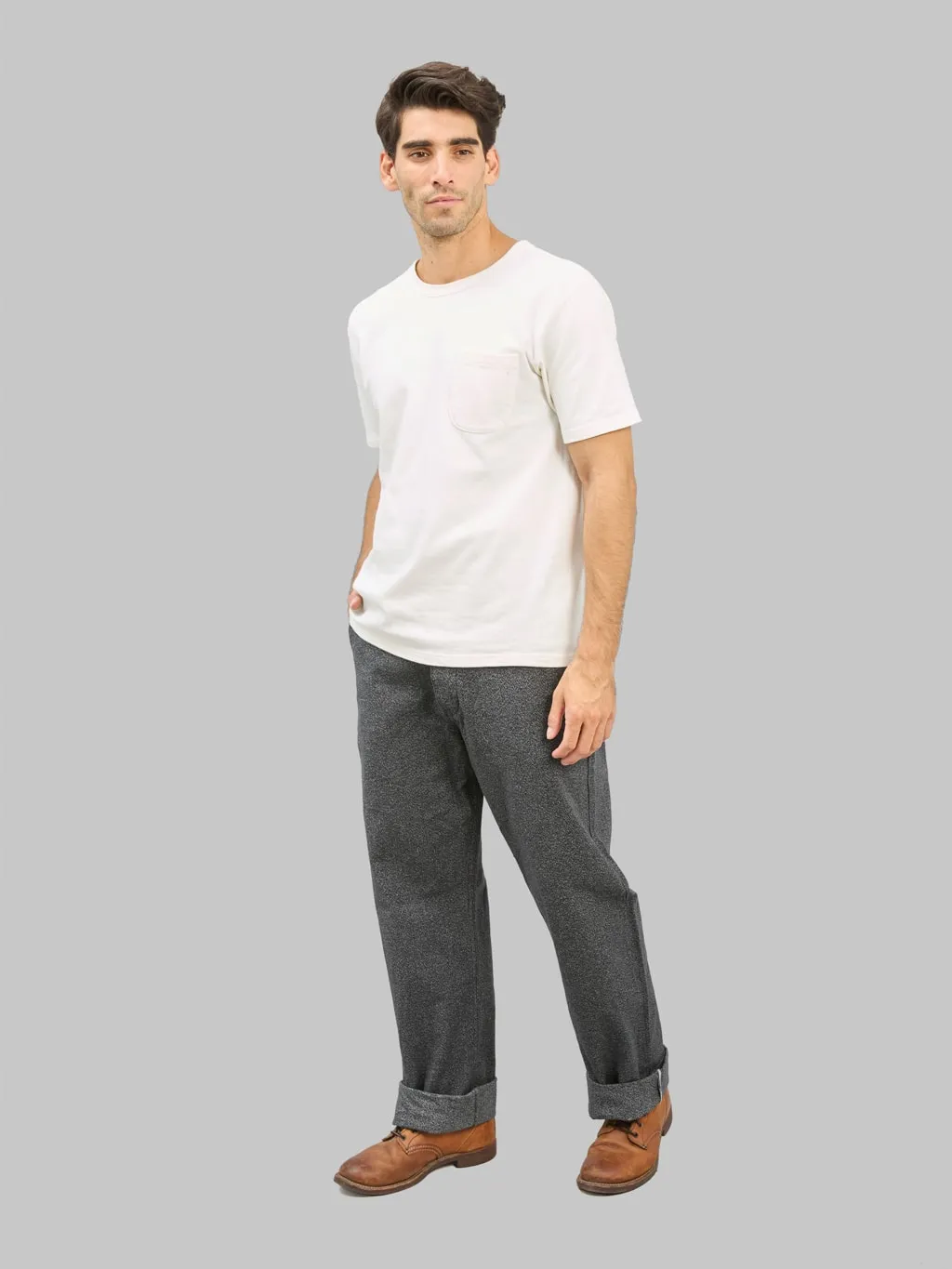 The Rite Stuff Daybreak Salt & Pepper Work Pants Charcoal sold by Redcast Heritage