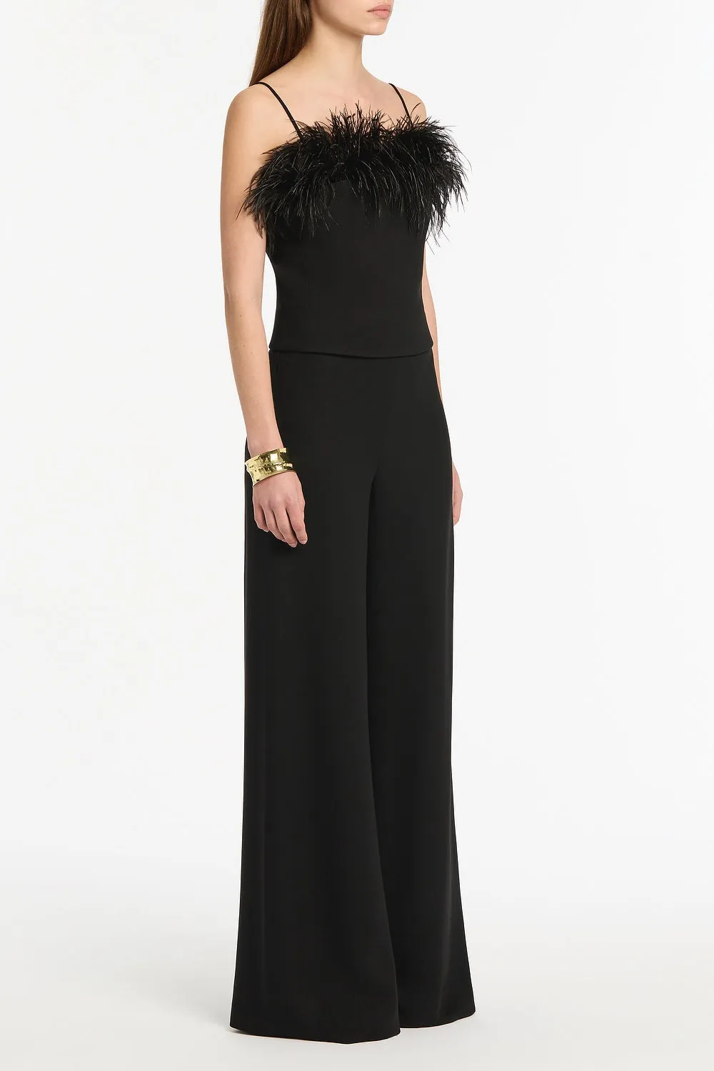 BLACK CREPE FEATHER TOP sold by Carla Zampatti product image thumbnail 2